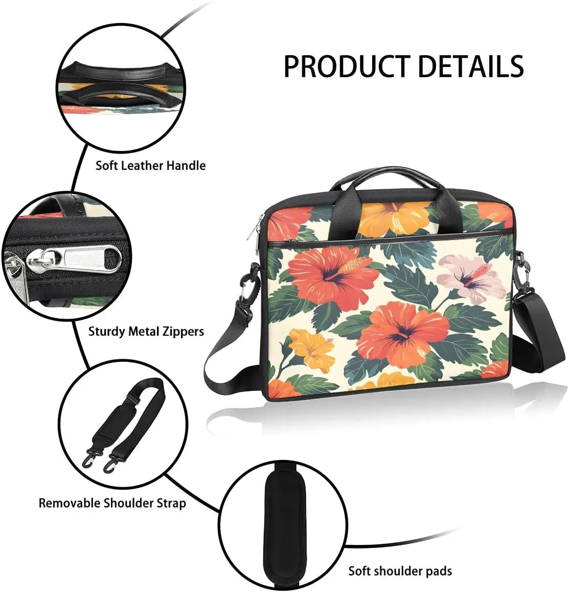 Laptop Shoulder Bag for 13-15 Inch Waterproof Laptop Sleeve Case Bag Slim Computer Carry Case Computer Cases for Laptops