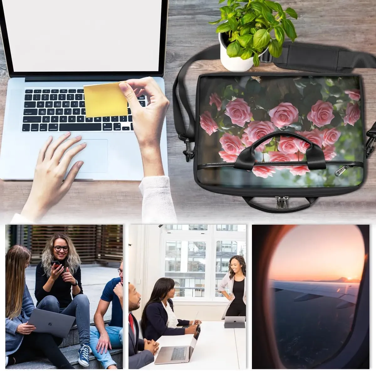 Laptop Shoulder Bag for 13-15 Inch Waterproof Laptop Sleeve Case Bag Slim Computer Carry Case Computer Cases for Laptops