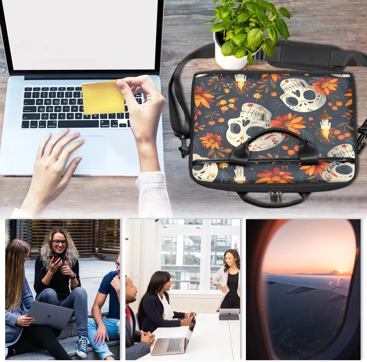 Laptop Shoulder Bag for 13-15 Inch Waterproof Laptop Sleeve Case Bag Slim Computer Carry Case Computer Cases for Laptops