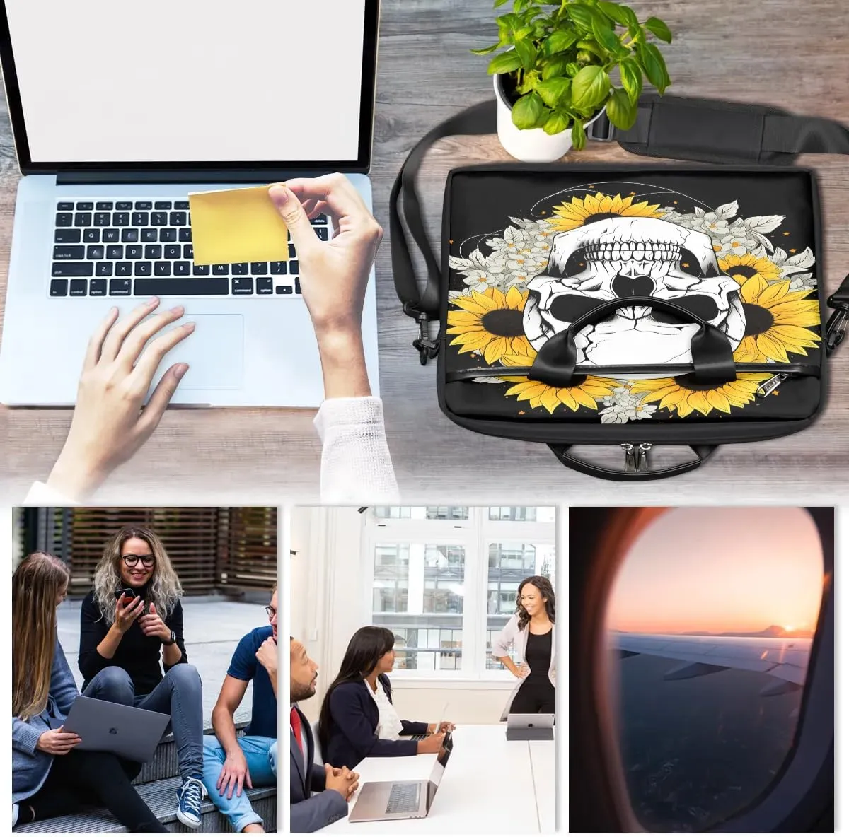 Laptop Shoulder Bag for 13-15 Inch Waterproof Laptop Sleeve Case Bag Slim Computer Carry Case Computer Cases for Laptops