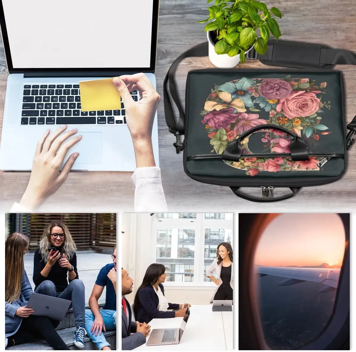 Laptop Shoulder Bag for 13-15 Inch Waterproof Laptop Sleeve Case Bag Slim Computer Carry Case Computer Cases for Laptops