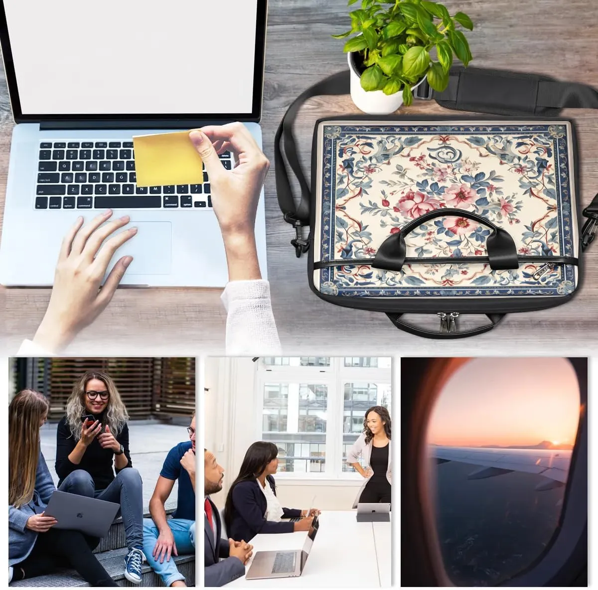 Laptop Shoulder Bag for 13-15 Inch Waterproof Laptop Sleeve Case Bag Slim Computer Carry Case Computer Cases for Laptops