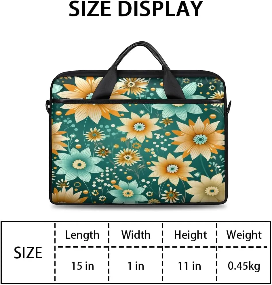 Laptop Shoulder Bag for 13-15 Inch Waterproof Laptop Sleeve Case Bag Slim Computer Carry Case Computer Cases for Laptops