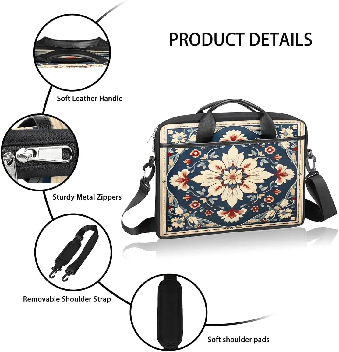Laptop Shoulder Bag for 13-15 Inch Waterproof Laptop Sleeve Case Bag Slim Computer Carry Case Computer Cases for Laptops