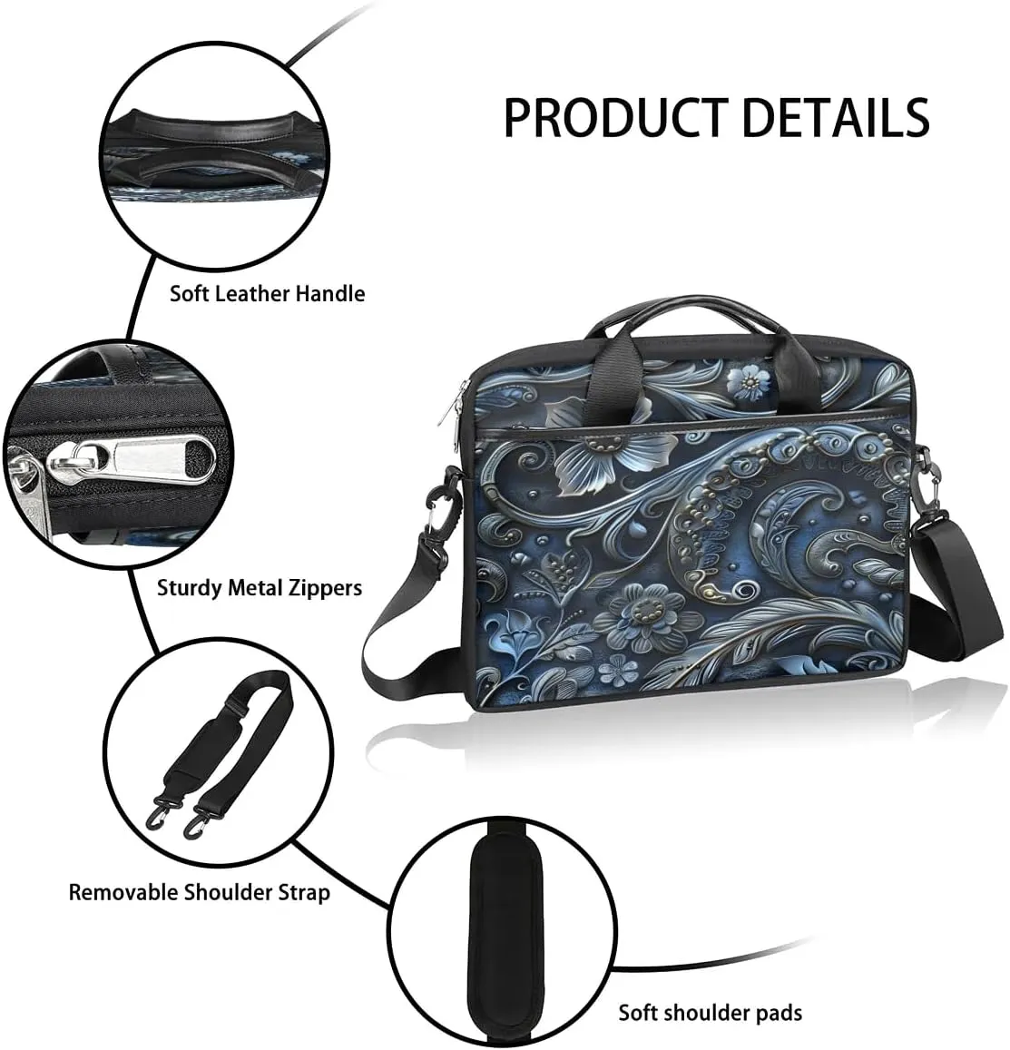 Laptop Shoulder Bag for 13-15 Inch Waterproof Laptop Sleeve Case Bag Slim Computer Carry Case Computer Cases for Laptops