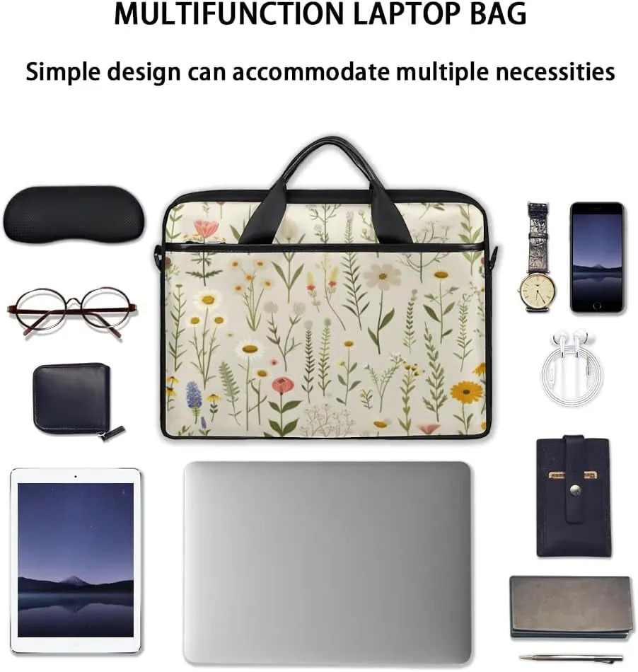 Laptop Shoulder Bag for 13-15 Inch Waterproof Laptop Sleeve Case Bag Slim Computer Carry Case Computer Cases for Laptops