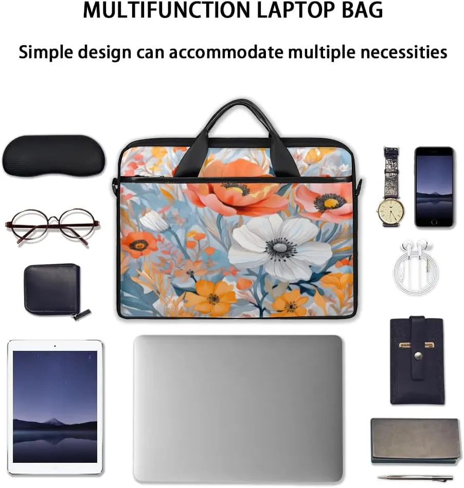 Laptop Shoulder Bag for 13-15 Inch Waterproof Laptop Sleeve Case Bag Slim Computer Carry Case Computer Cases for Laptops