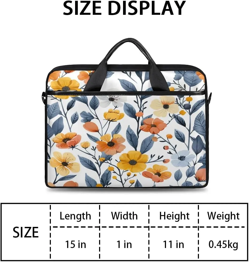 Laptop Shoulder Bag for 13-15 Inch Waterproof Laptop Sleeve Case Bag Slim Computer Carry Case Computer Cases for Laptops