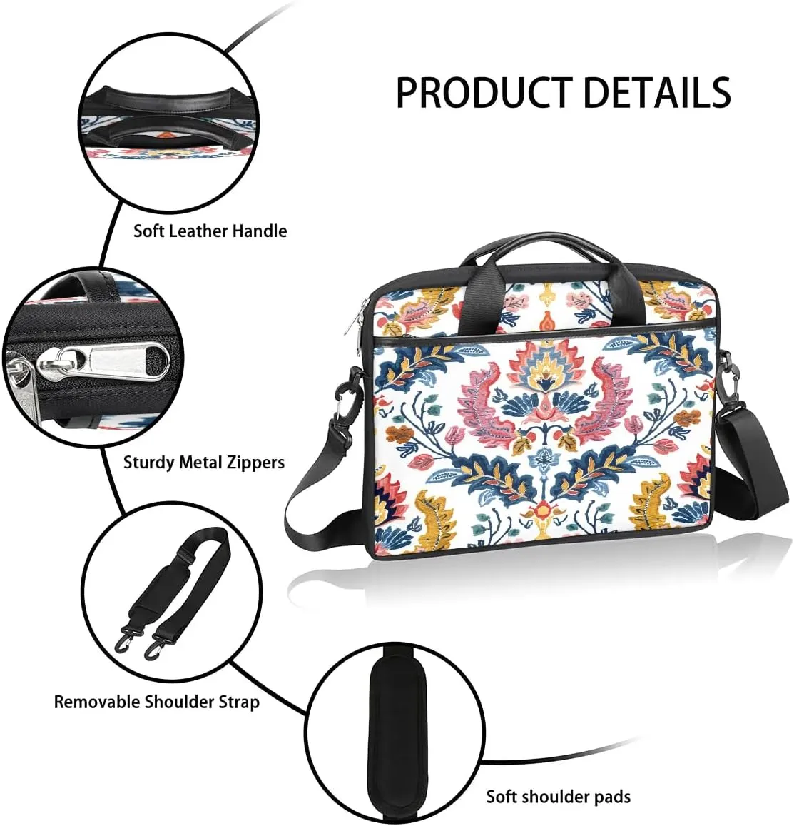 Laptop Shoulder Bag for 13-15 Inch Waterproof Laptop Sleeve Case Bag Slim Computer Carry Case Computer Cases for Laptops