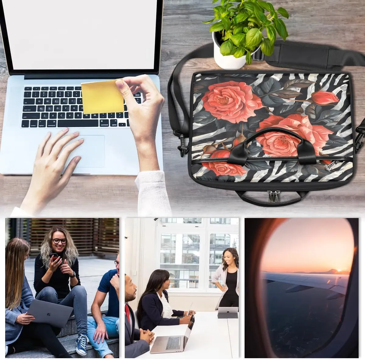 Laptop Shoulder Bag for 13-15 Inch Waterproof Laptop Sleeve Case Bag Slim Computer Carry Case Computer Cases for Laptops