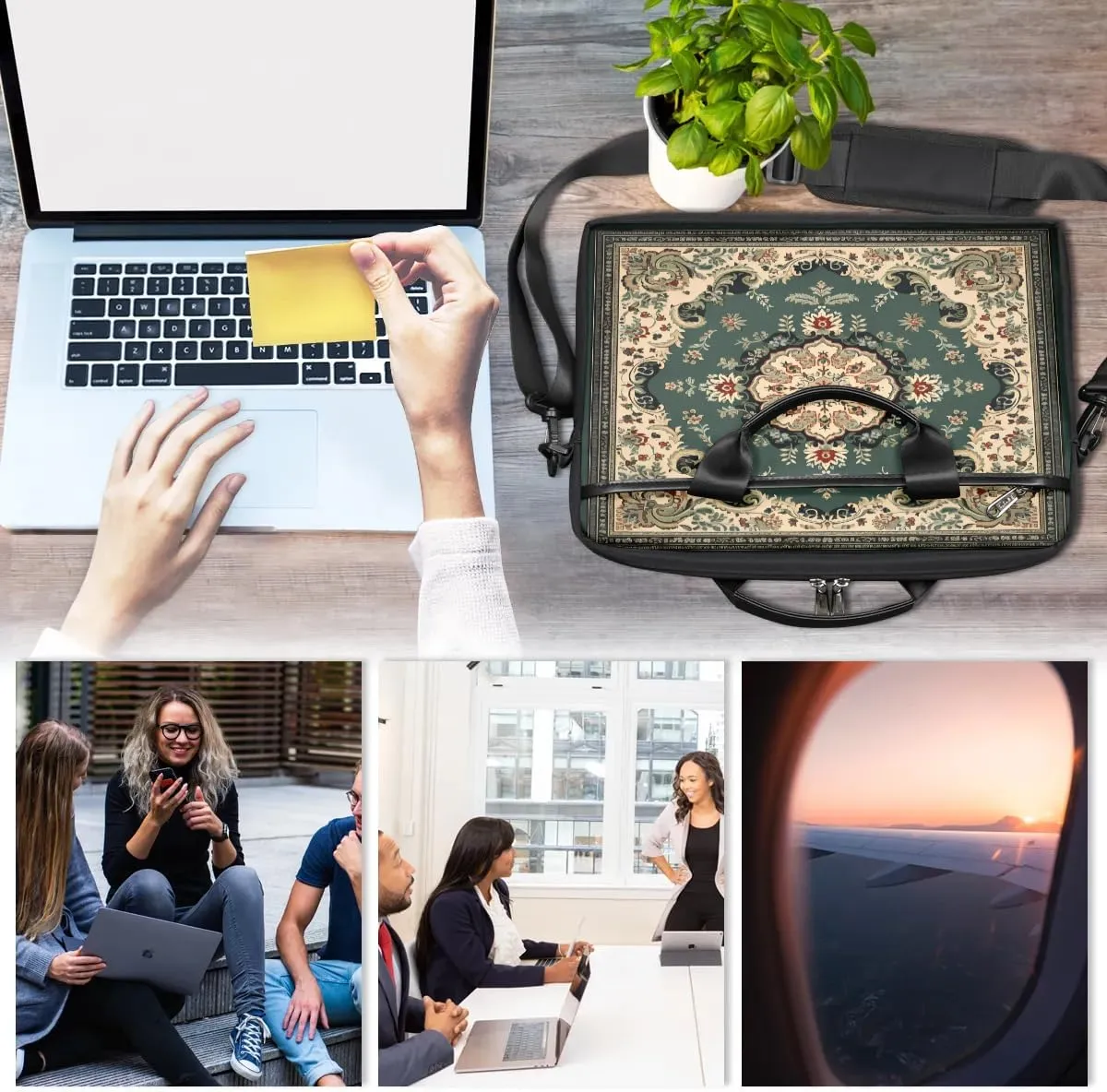 Laptop Shoulder Bag for 13-15 Inch Waterproof Laptop Sleeve Case Bag Slim Computer Carry Case Computer Cases for Laptops