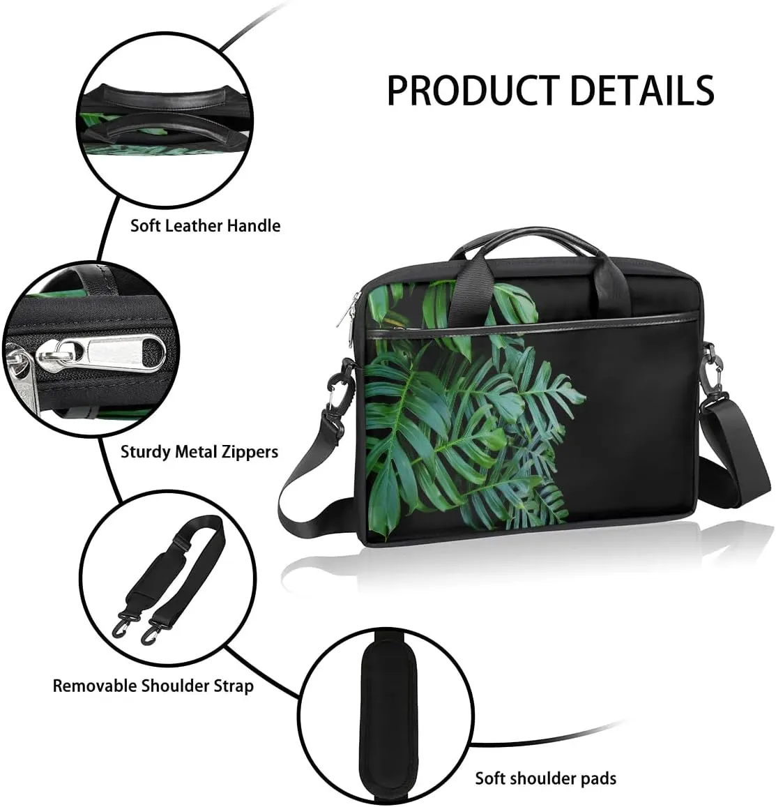 Laptop Shoulder Bag for 13-15 Inch Waterproof Laptop Sleeve Case Bag Slim Computer Carry Case Computer Cases for Laptops