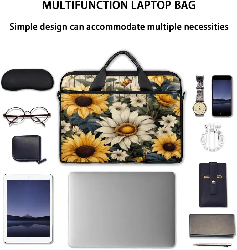 Laptop Shoulder Bag for 13-15 Inch Waterproof Laptop Sleeve Case Bag Slim Computer Carry Case Computer Cases for Laptops
