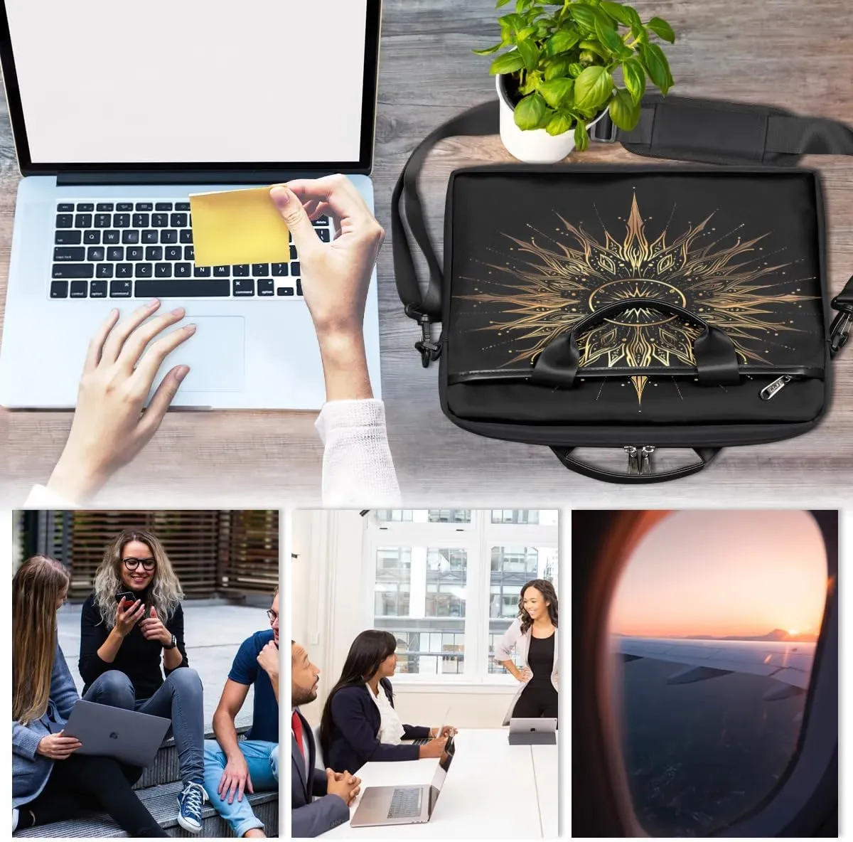 Laptop Shoulder Bag for 13-15 Inch Waterproof Laptop Sleeve Case Bag Slim Computer Carry Case Computer Cases for Laptops