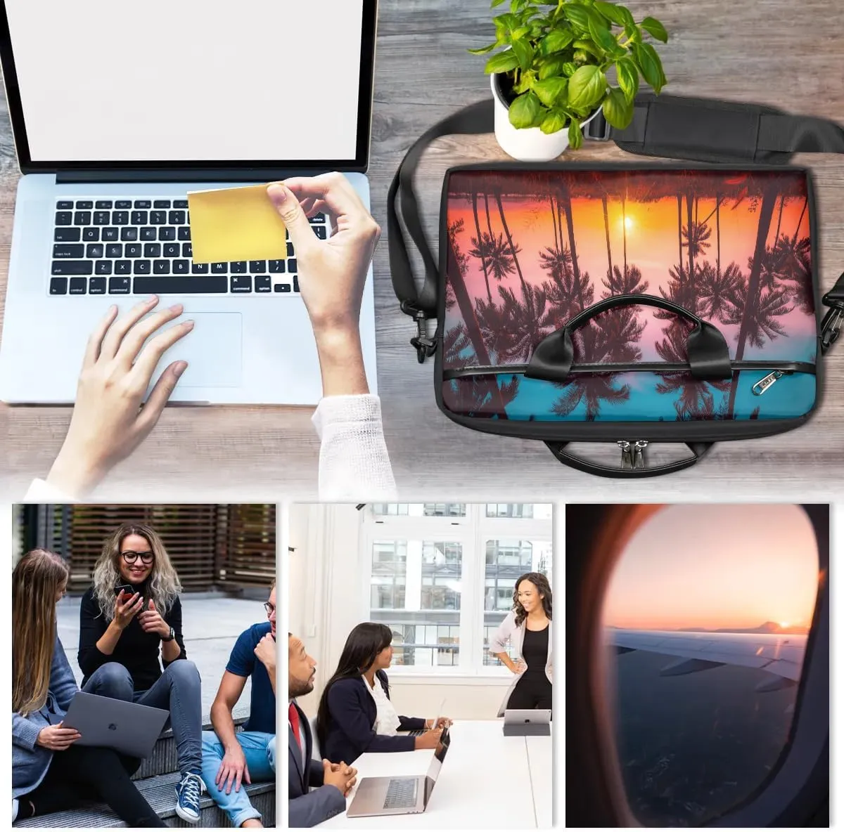 Laptop Shoulder Bag for 13-15 Inch Waterproof Laptop Sleeve Case Bag Slim Computer Carry Case Computer Cases for Laptops