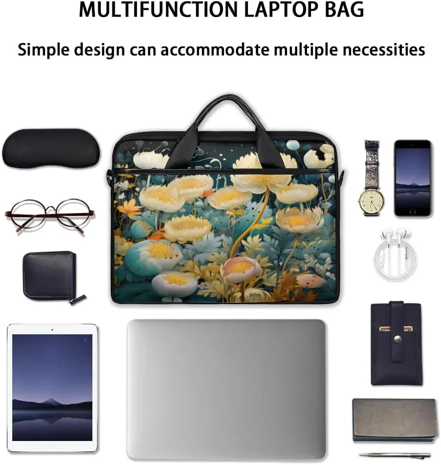 Laptop Shoulder Bag for 13-15 Inch Waterproof Laptop Sleeve Case Bag Slim Computer Carry Case Computer Cases for Laptops