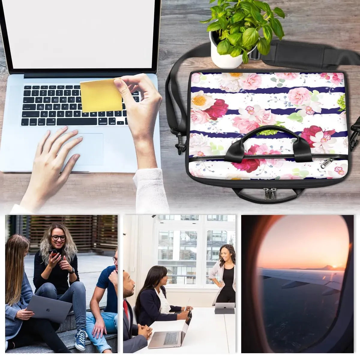 Laptop Shoulder Bag for 13-15 Inch Waterproof Laptop Sleeve Case Bag Slim Computer Carry Case Computer Cases for Laptops