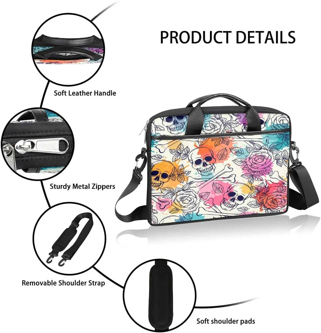 Laptop Shoulder Bag for 13-15 Inch Waterproof Laptop Sleeve Case Bag Slim Computer Carry Case Computer Cases for Laptops