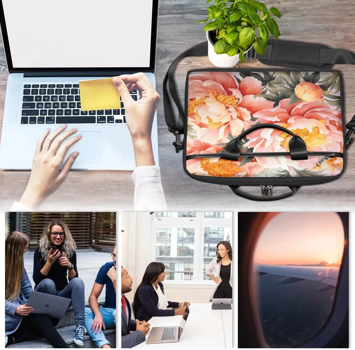 Laptop Shoulder Bag for 13-15 Inch Waterproof Laptop Sleeve Case Bag Slim Computer Carry Case Computer Cases for Laptops