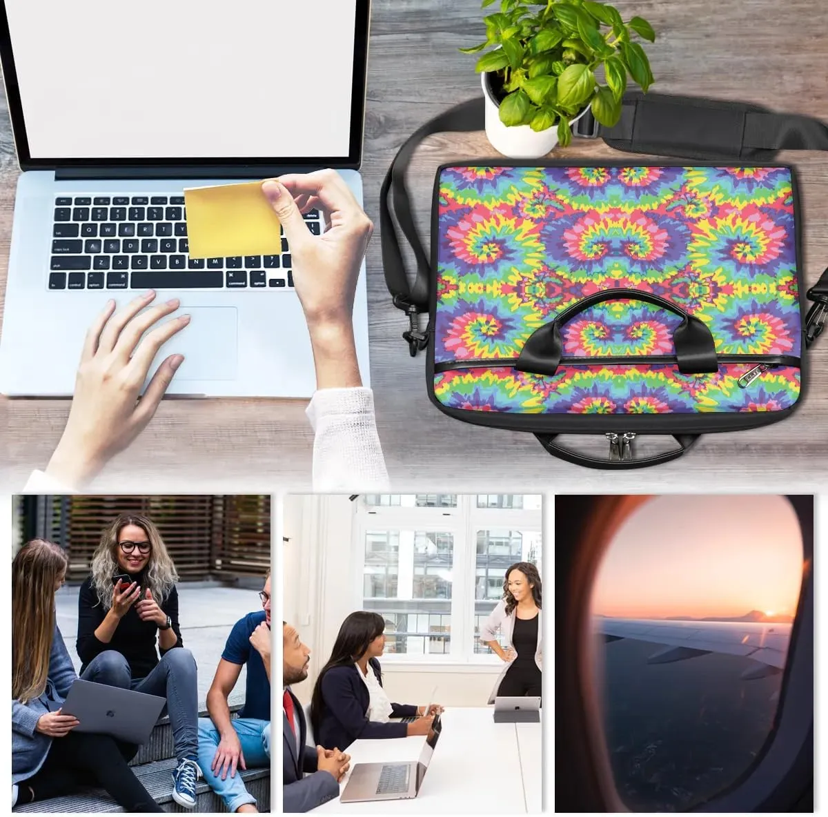 Laptop Shoulder Bag for 13-15 Inch Waterproof Laptop Sleeve Case Bag Slim Computer Carry Case Computer Cases for Laptops