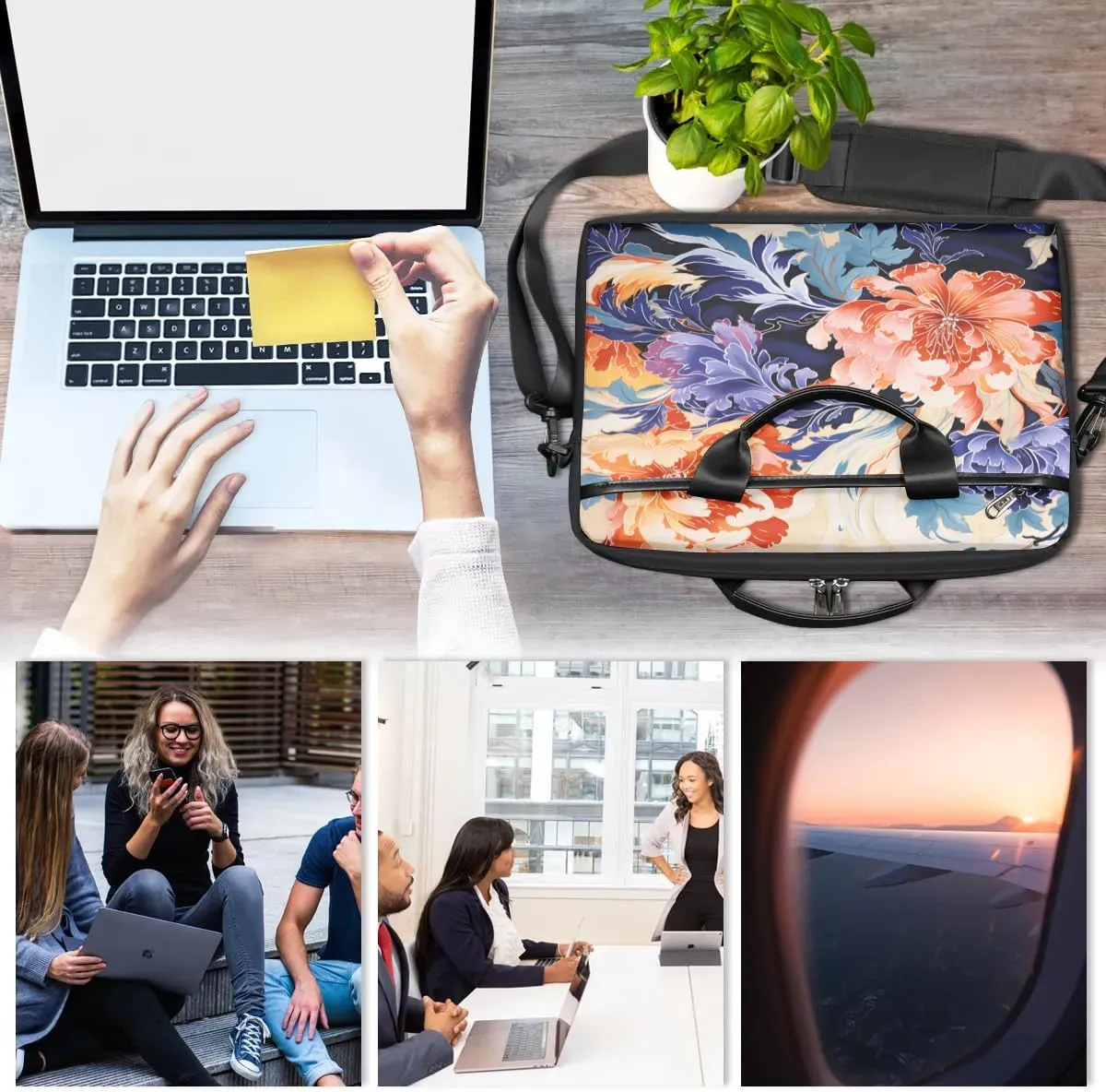 Laptop Shoulder Bag for 13-15 Inch Waterproof Laptop Sleeve Case Bag Slim Computer Carry Case Computer Cases for Laptops