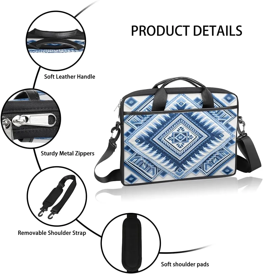 Laptop Shoulder Bag for 13-15 Inch Waterproof Laptop Sleeve Case Bag Slim Computer Carry Case Computer Cases for Laptops