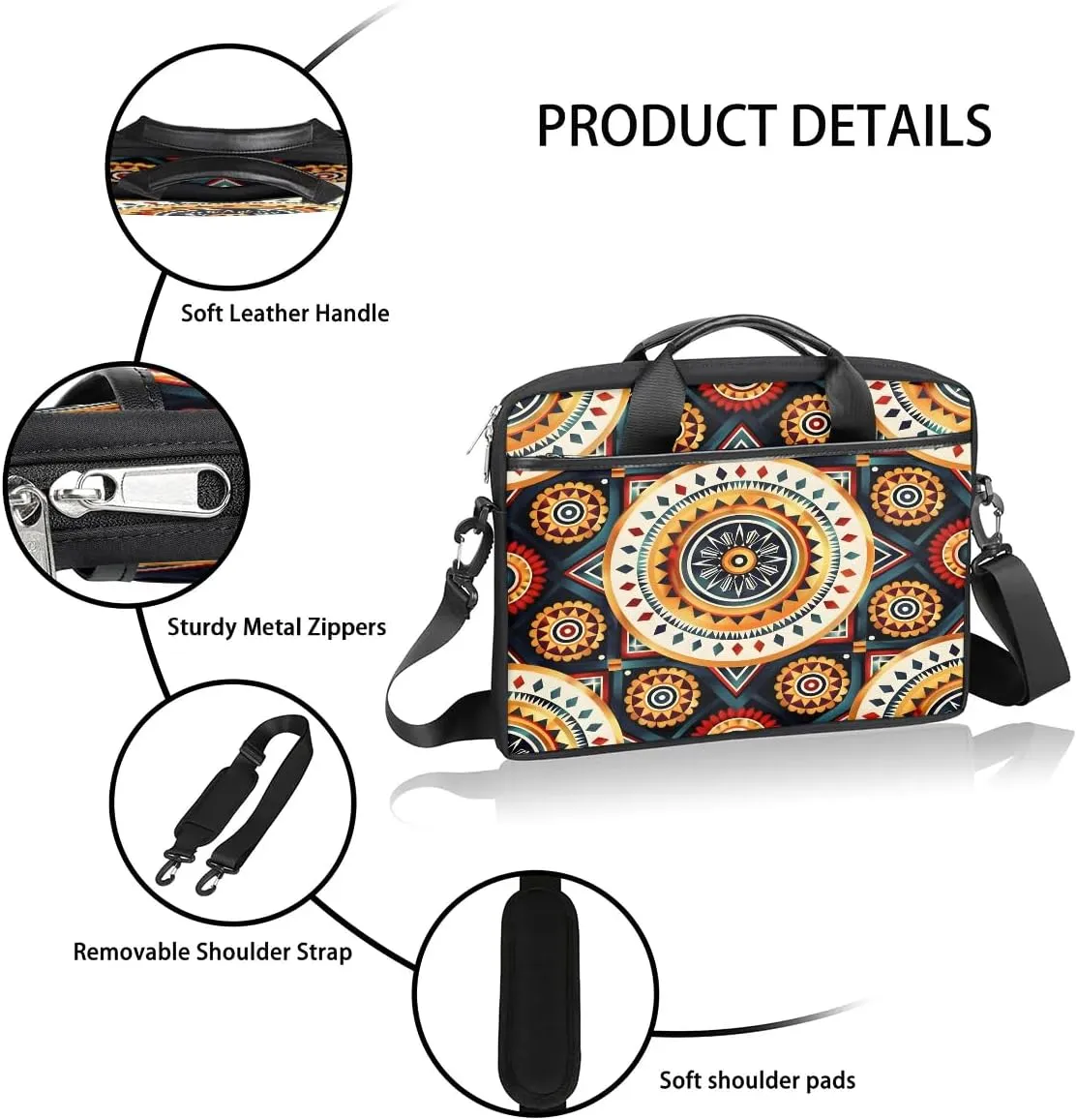 Laptop Shoulder Bag for 13-15 Inch Waterproof Laptop Sleeve Case Bag Slim Computer Carry Case Computer Cases for Laptops