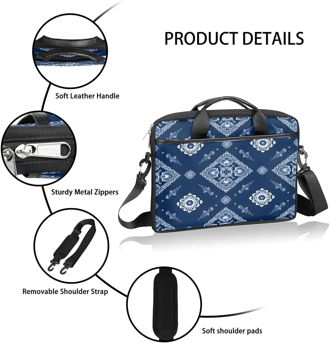 Laptop Shoulder Bag for 13-15 Inch Waterproof Laptop Sleeve Case Bag Slim Computer Carry Case Computer Cases for Laptops