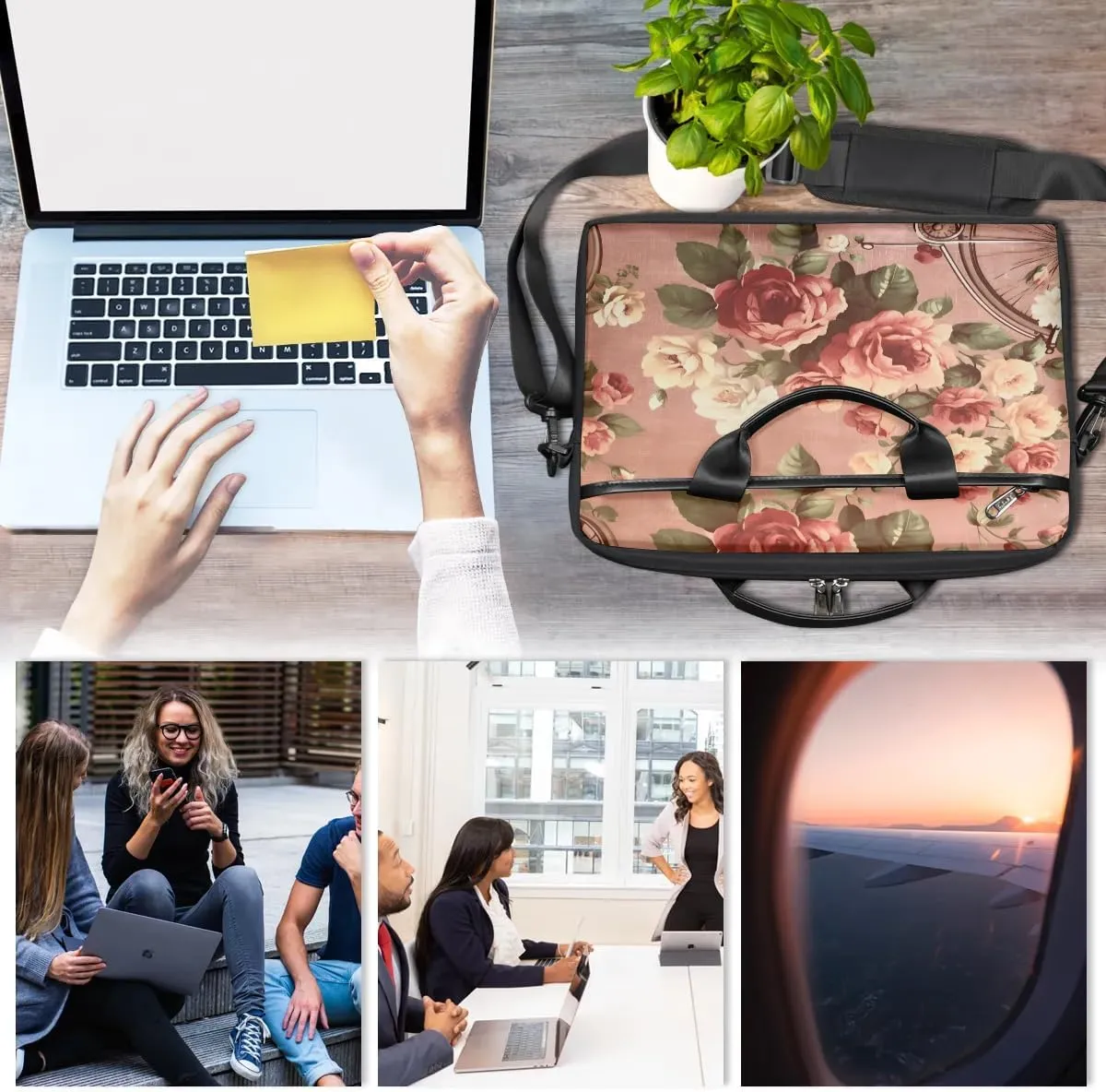 Laptop Shoulder Bag for 13-15 Inch Waterproof Laptop Sleeve Case Bag Slim Computer Carry Case Computer Cases for Laptops