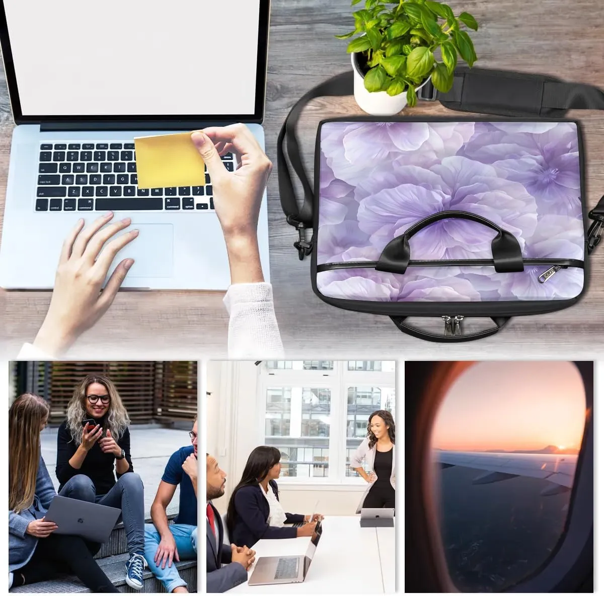 Laptop Shoulder Bag for 13-15 Inch Waterproof Laptop Sleeve Case Bag Slim Computer Carry Case Computer Cases for Laptops