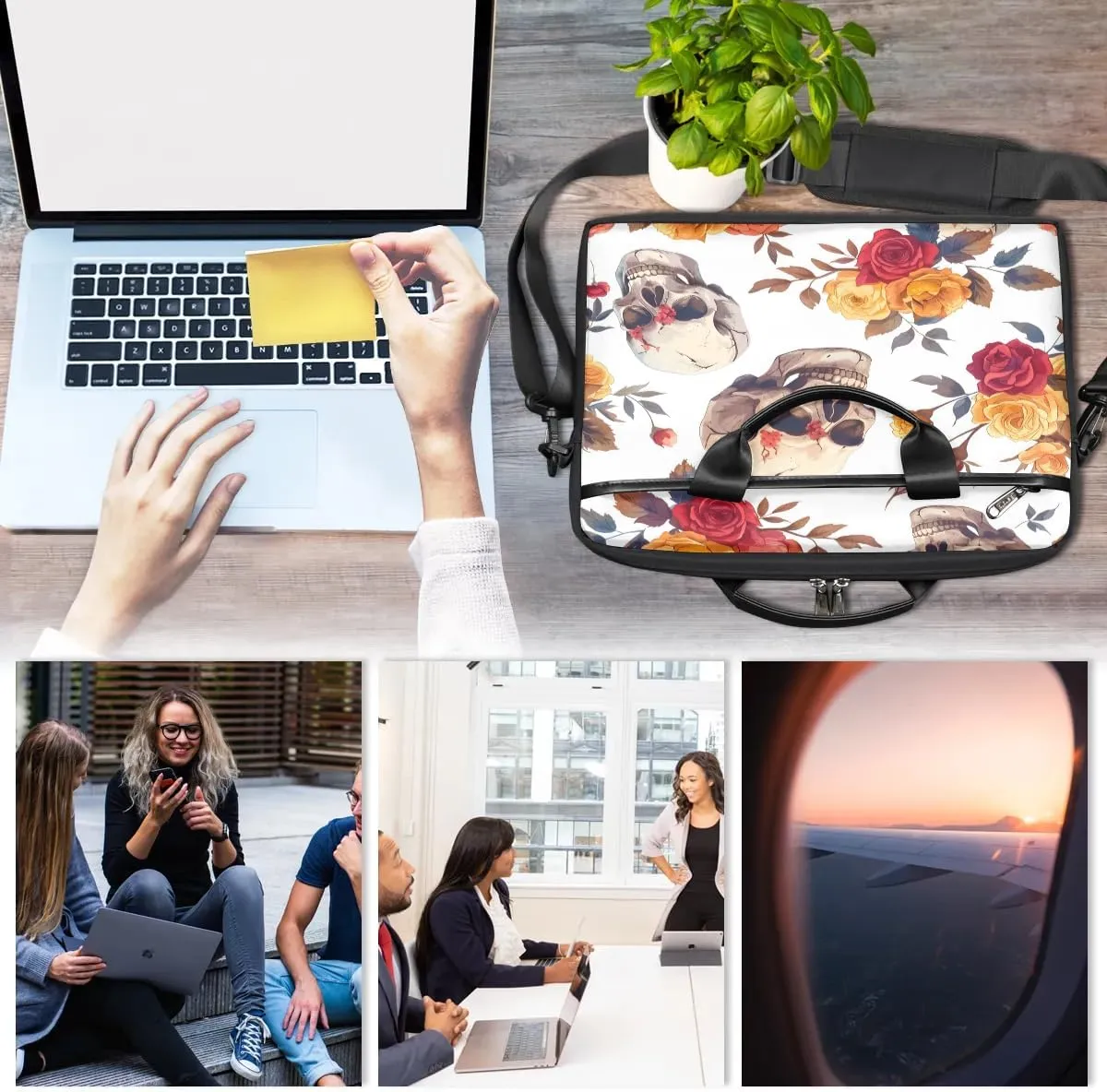 Laptop Shoulder Bag for 13-15 Inch Waterproof Laptop Sleeve Case Bag Slim Computer Carry Case Computer Cases for Laptops