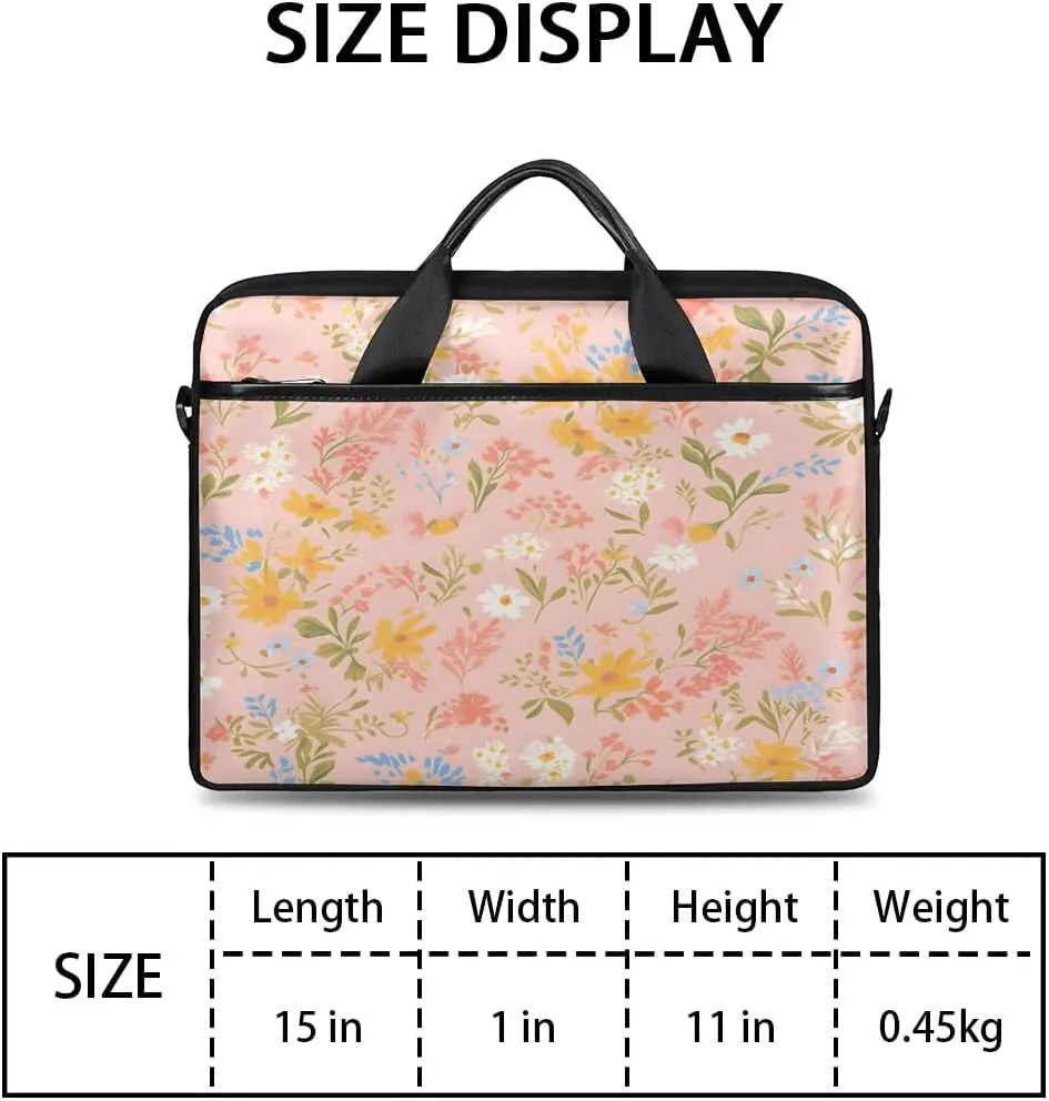 Laptop Shoulder Bag for 13-15 Inch Waterproof Laptop Sleeve Case Bag Slim Computer Carry Case Computer Cases for Laptops
