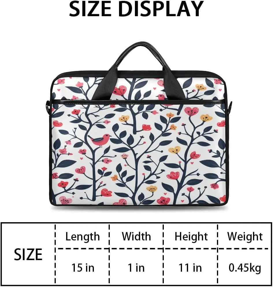 Laptop Shoulder Bag for 13-15 Inch Waterproof Laptop Sleeve Case Bag Slim Computer Carry Case Computer Cases for Laptops