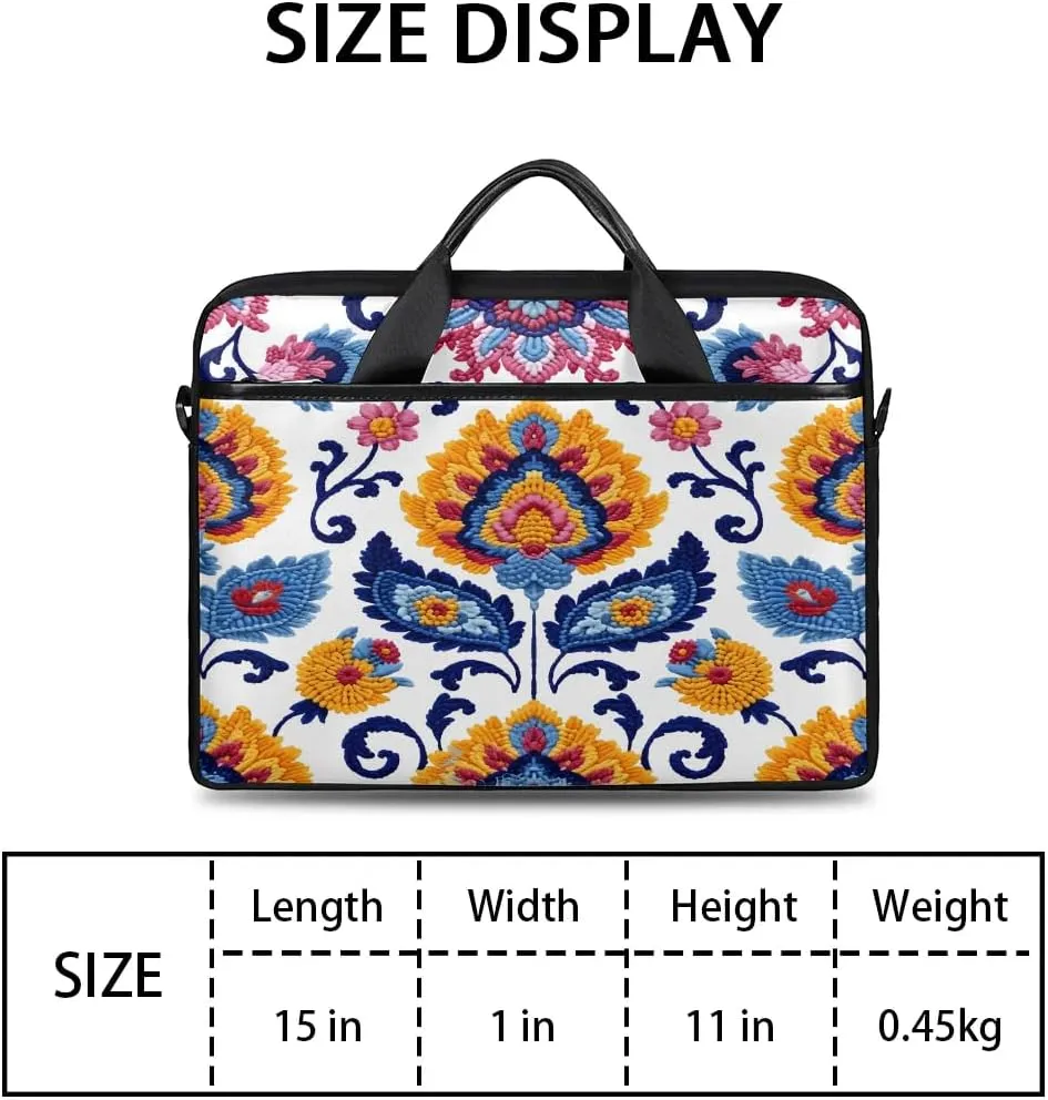 Laptop Shoulder Bag for 13-15 Inch Waterproof Laptop Sleeve Case Bag Slim Computer Carry Case Computer Cases for Laptops
