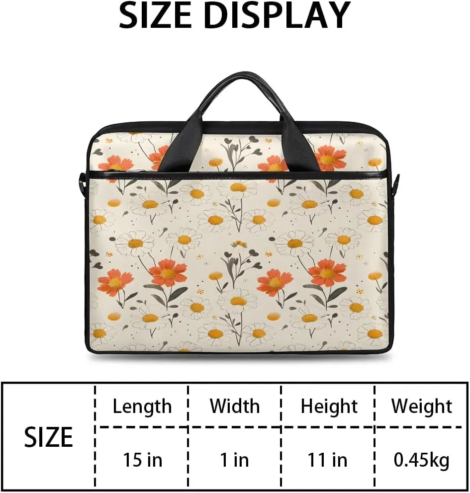 Laptop Shoulder Bag for 13-15 Inch Waterproof Laptop Sleeve Case Bag Slim Computer Carry Case Computer Cases for Laptops
