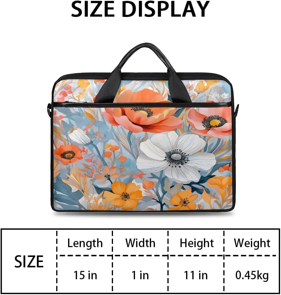 Laptop Shoulder Bag for 13-15 Inch Waterproof Laptop Sleeve Case Bag Slim Computer Carry Case Computer Cases for Laptops