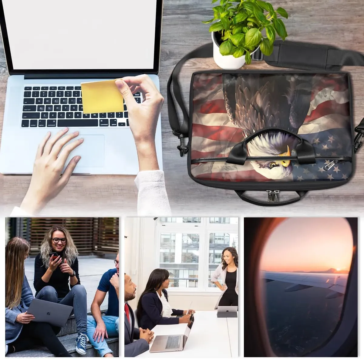 Laptop Shoulder Bag for 13-15 Inch Waterproof Laptop Sleeve Case Bag Slim Computer Carry Case Computer Cases for Laptops