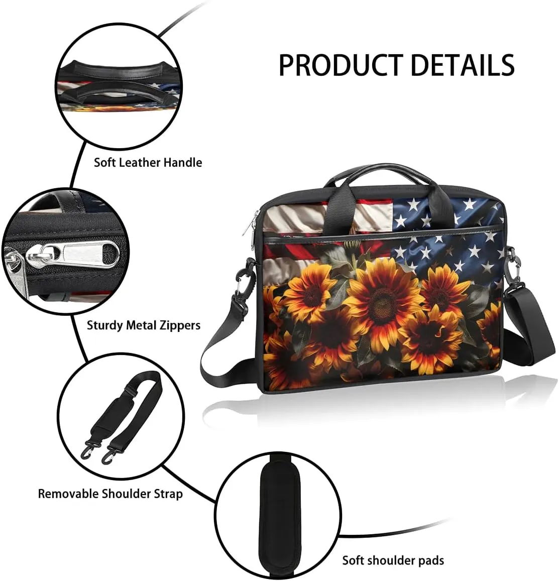 Laptop Shoulder Bag for 13-15 Inch Waterproof Laptop Sleeve Case Bag Slim Computer Carry Case Computer Cases for Laptops