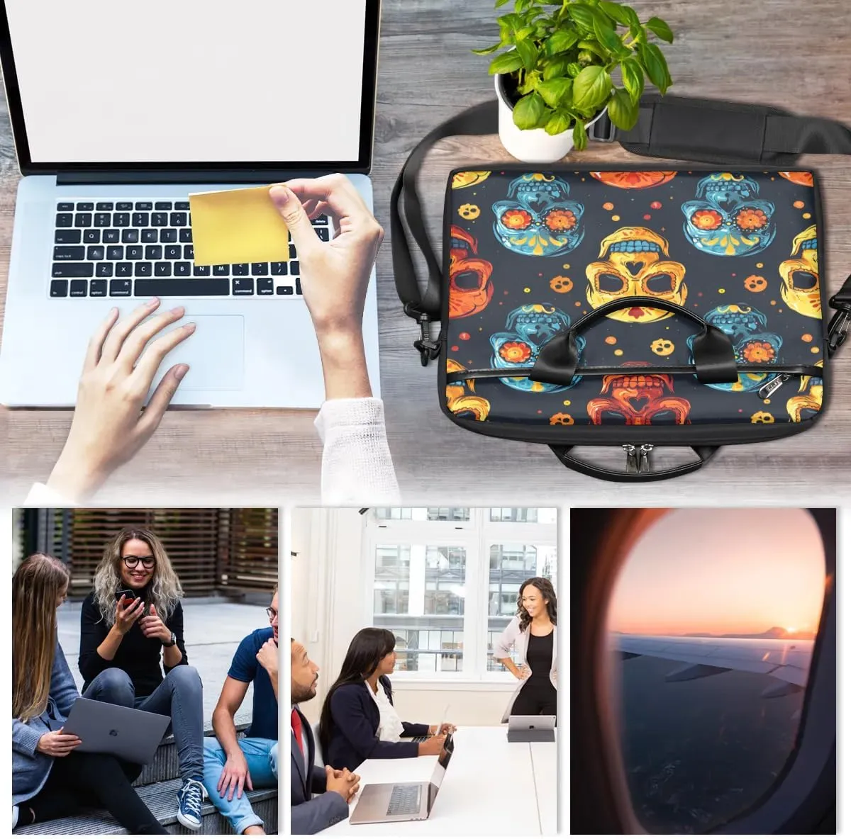 Laptop Shoulder Bag for 13-15 Inch Waterproof Laptop Sleeve Case Bag Slim Computer Carry Case Computer Cases for Laptops