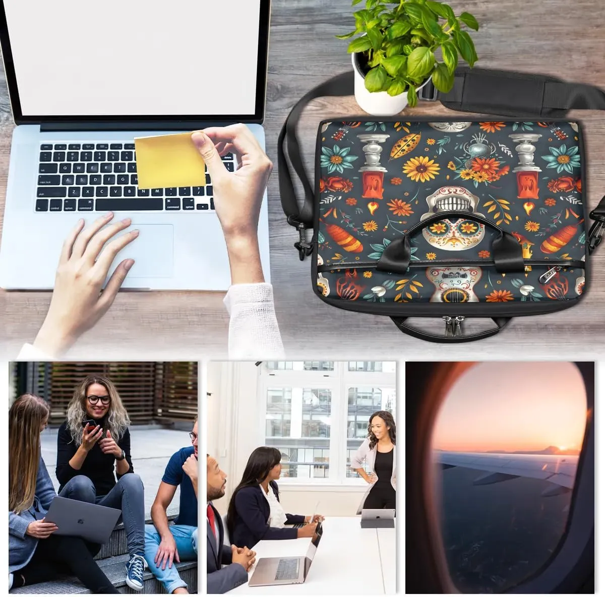 Laptop Shoulder Bag for 13-15 Inch Waterproof Laptop Sleeve Case Bag Slim Computer Carry Case Computer Cases for Laptops