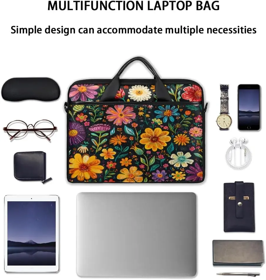 Laptop Shoulder Bag for 13-15 Inch Waterproof Laptop Sleeve Case Bag Slim Computer Carry Case Computer Cases for Laptops