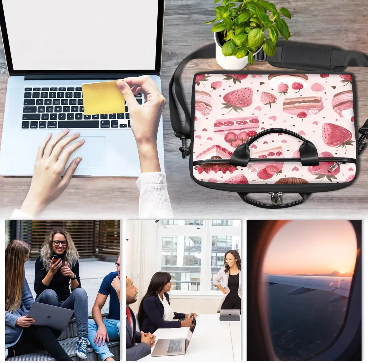 Laptop Shoulder Bag for 13-15 Inch Waterproof Laptop Sleeve Case Bag Slim Computer Carry Case Computer Cases for Laptops