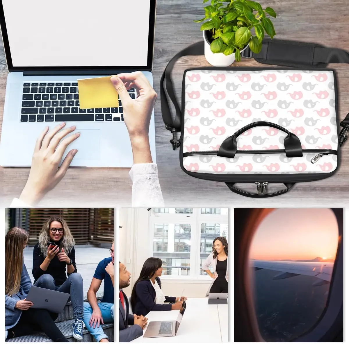 Laptop Shoulder Bag for 13-15 Inch Waterproof Laptop Sleeve Case Bag Slim Computer Carry Case Computer Cases for Laptops