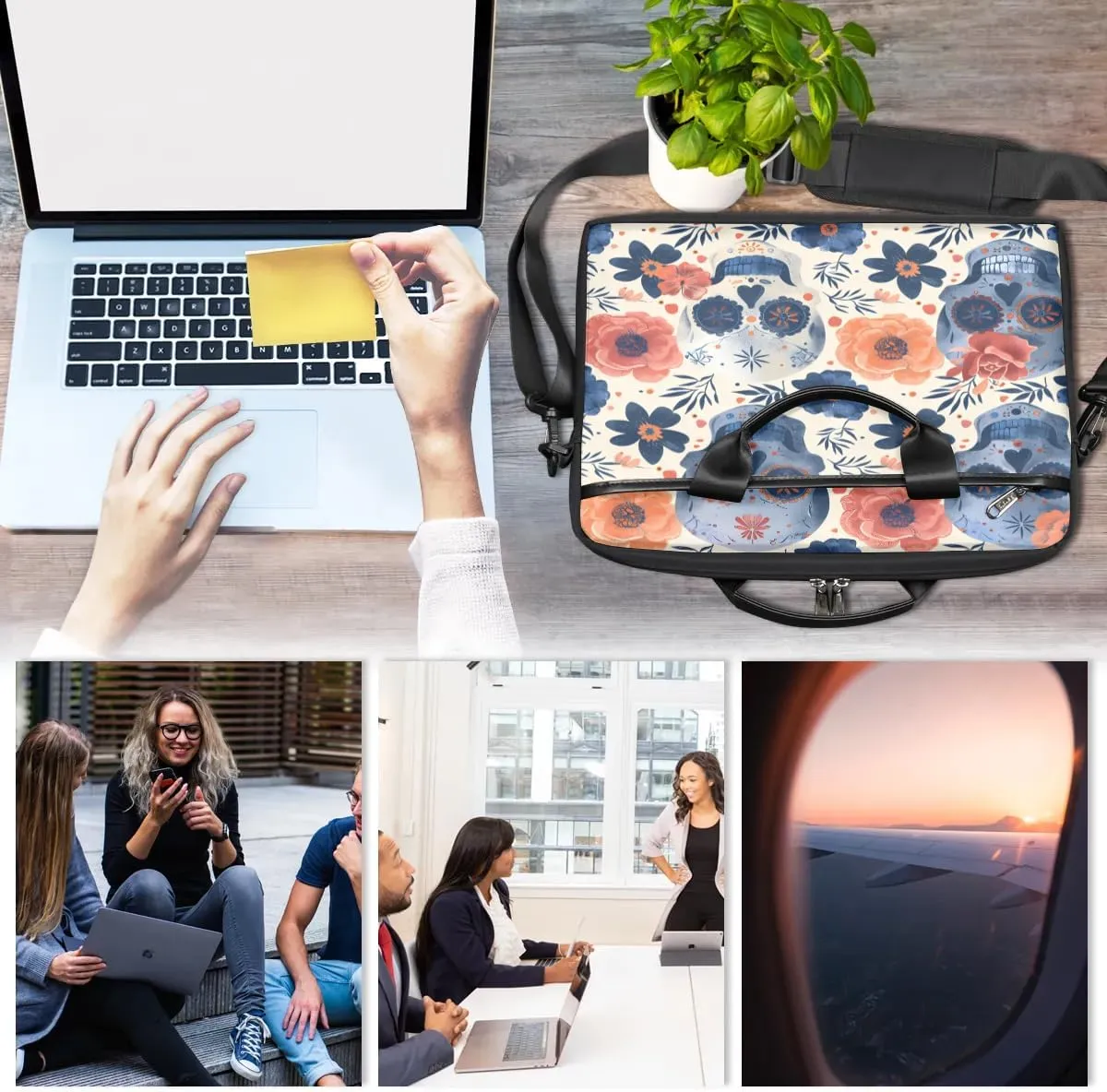 Laptop Shoulder Bag for 13-15 Inch Waterproof Laptop Sleeve Case Bag Slim Computer Carry Case Computer Cases for Laptops