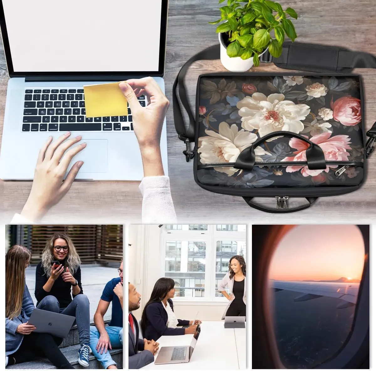 Laptop Shoulder Bag for 13-15 Inch Waterproof Laptop Sleeve Case Bag Slim Computer Carry Case Computer Cases for Laptops