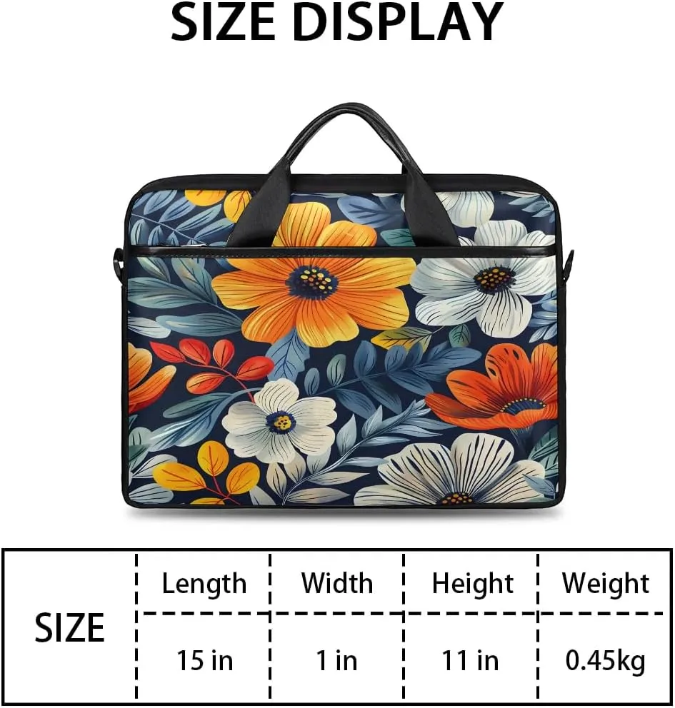Laptop Shoulder Bag for 13-15 Inch Waterproof Laptop Sleeve Case Bag Slim Computer Carry Case Computer Cases for Laptops