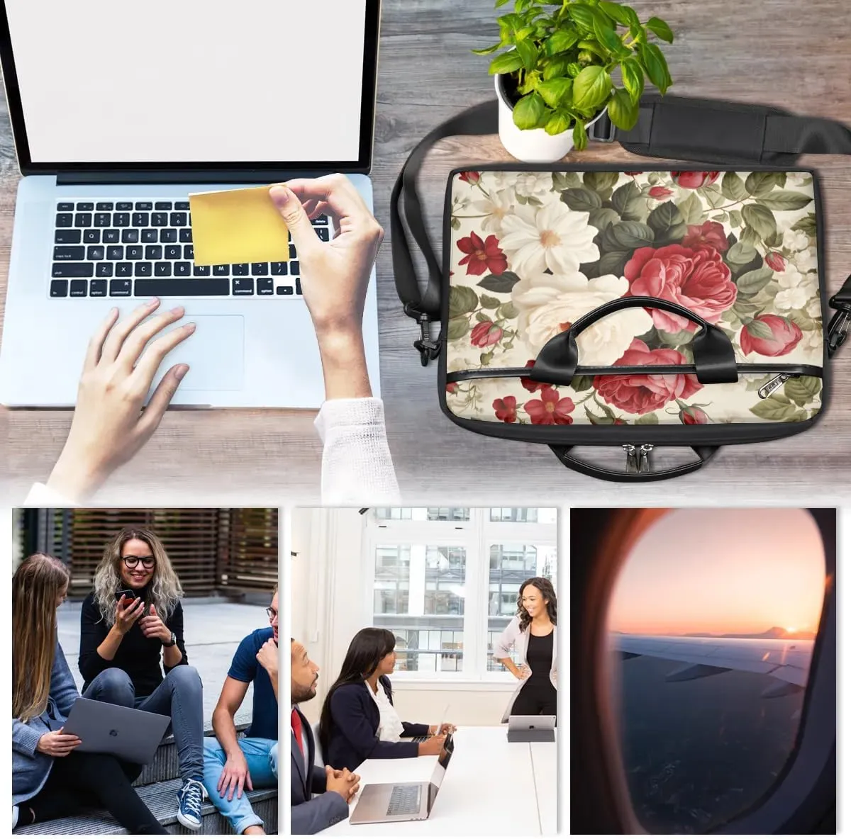 Laptop Shoulder Bag for 13-15 Inch Waterproof Laptop Sleeve Case Bag Slim Computer Carry Case Computer Cases for Laptops