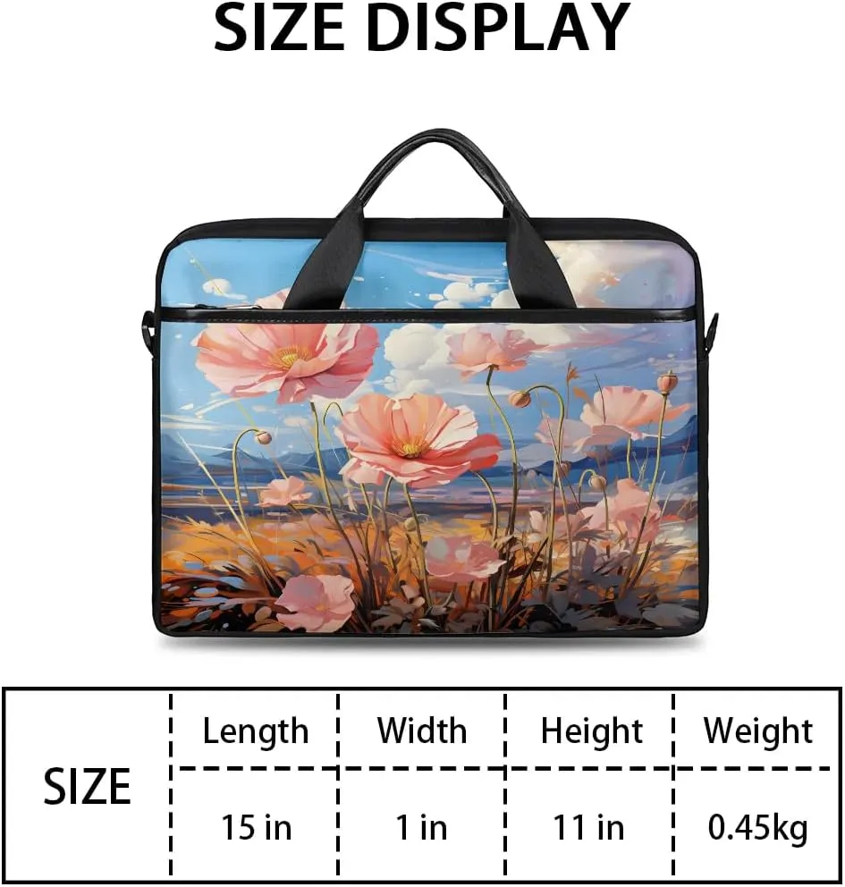 Laptop Shoulder Bag for 13-15 Inch Waterproof Laptop Sleeve Case Bag Slim Computer Carry Case Computer Cases for Laptops