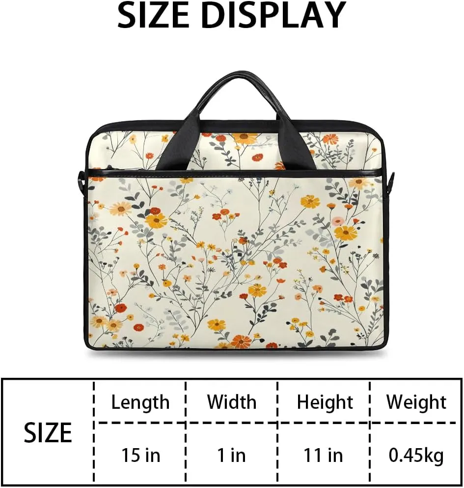 Laptop Shoulder Bag for 13-15 Inch Waterproof Laptop Sleeve Case Bag Slim Computer Carry Case Computer Cases for Laptops