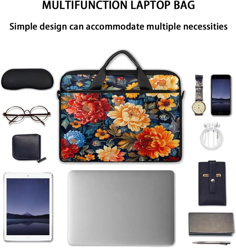 Laptop Shoulder Bag for 13-15 Inch Waterproof Laptop Sleeve Case Bag Slim Computer Carry Case Computer Cases for Laptops